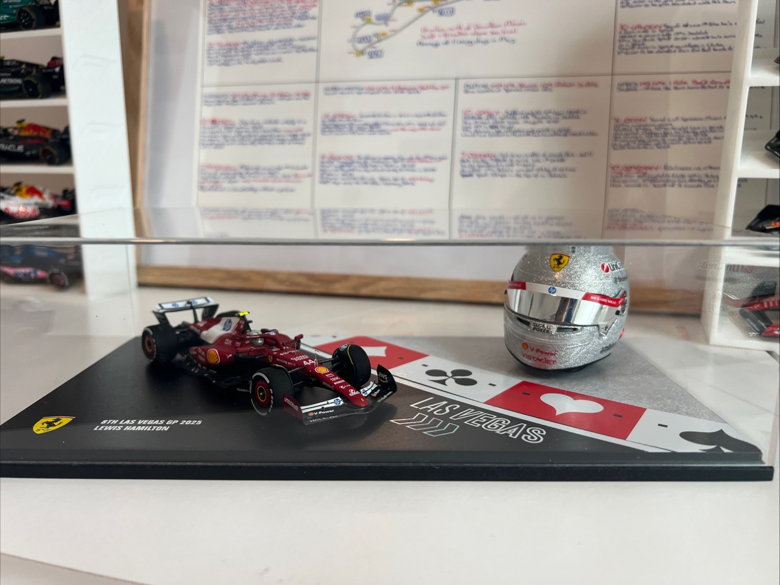 Looksmart 43 SF25 Lewis Hamilton Helmet HEC Limited Model Car Brand New Vegas