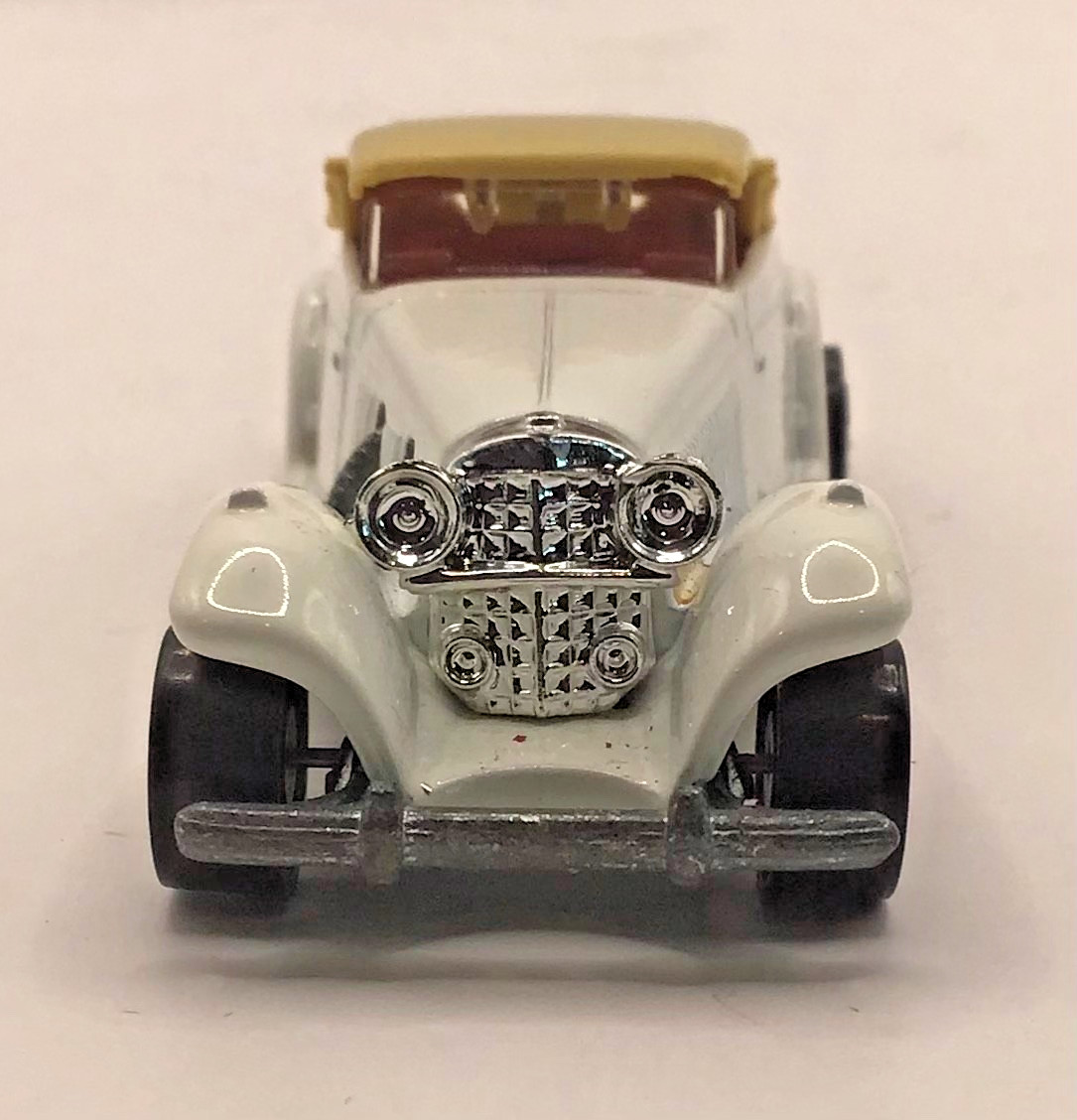 1982 Mattel Hot Wheels White Mercedes 540K die-cast vehicle toy