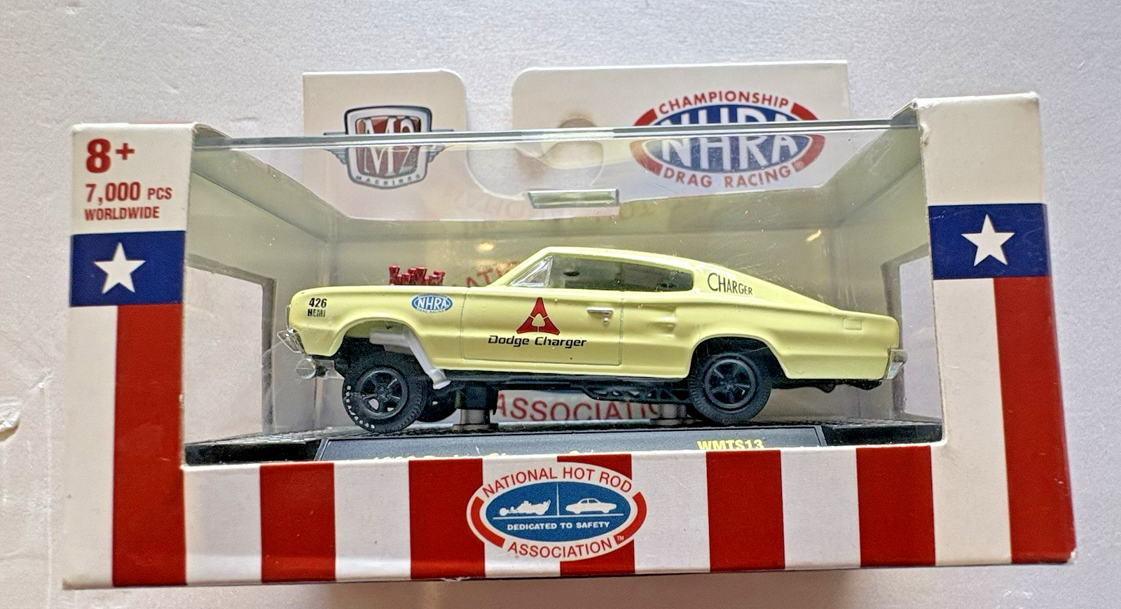 1/64 M2 Machines NHRA 1966 Dodge Charger Gasser WMTS13 20-23 Yellow Diecast.