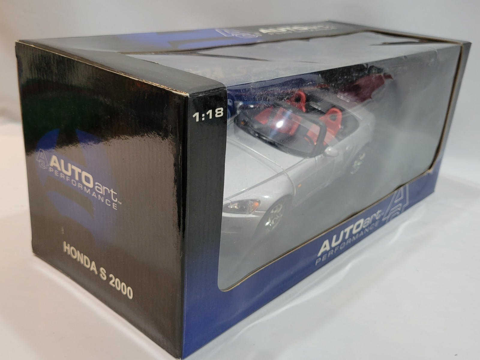 NEW AUTOart 1/18 HONDA S2000 LH DRIVE SILVER RARE AMERICAN VERSION MINT AP1