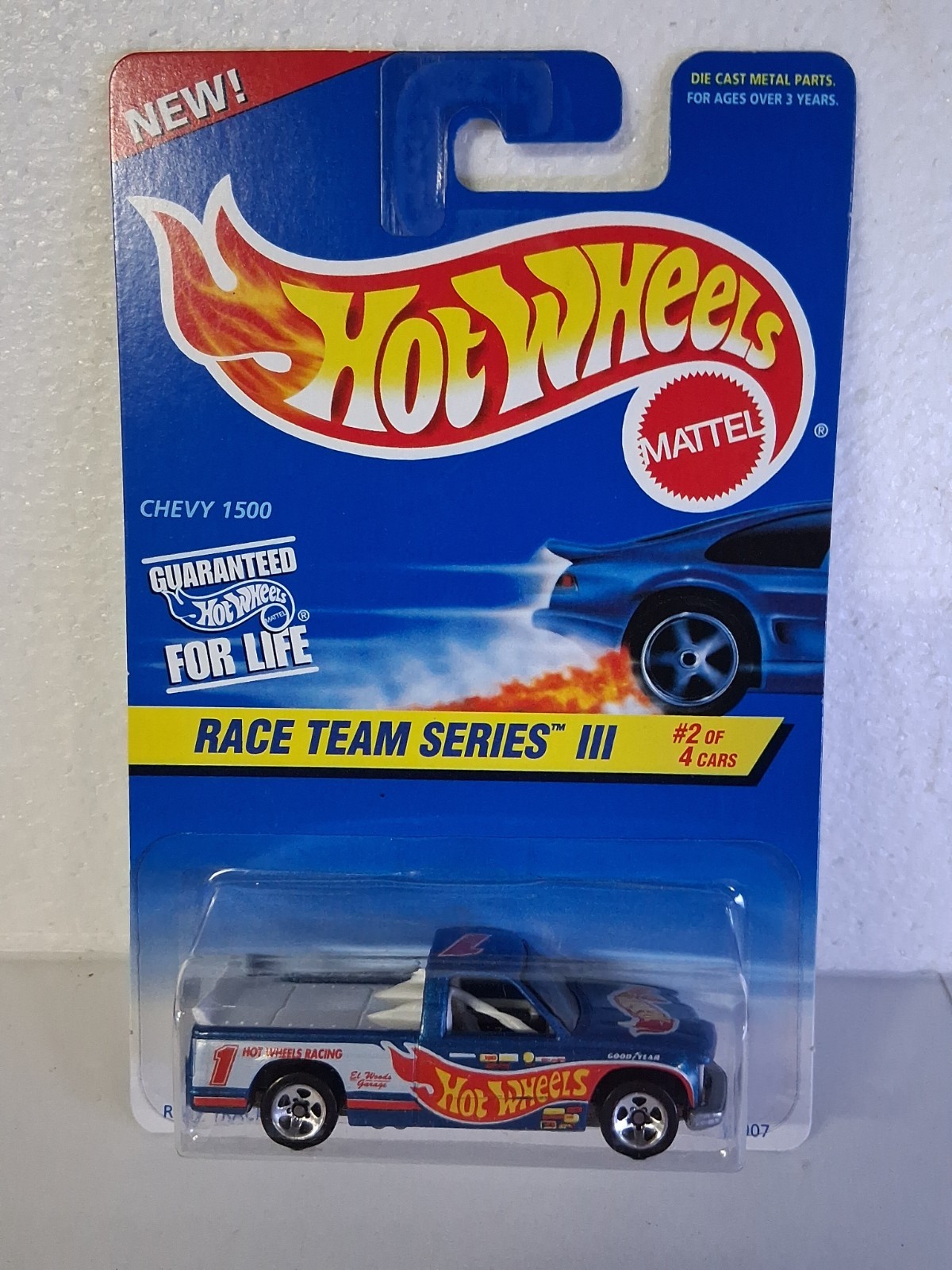 1996 Hotwheels Race Team Series Chevy 1500 ERROR (MISSING FRONT CLIP) SEE PICS