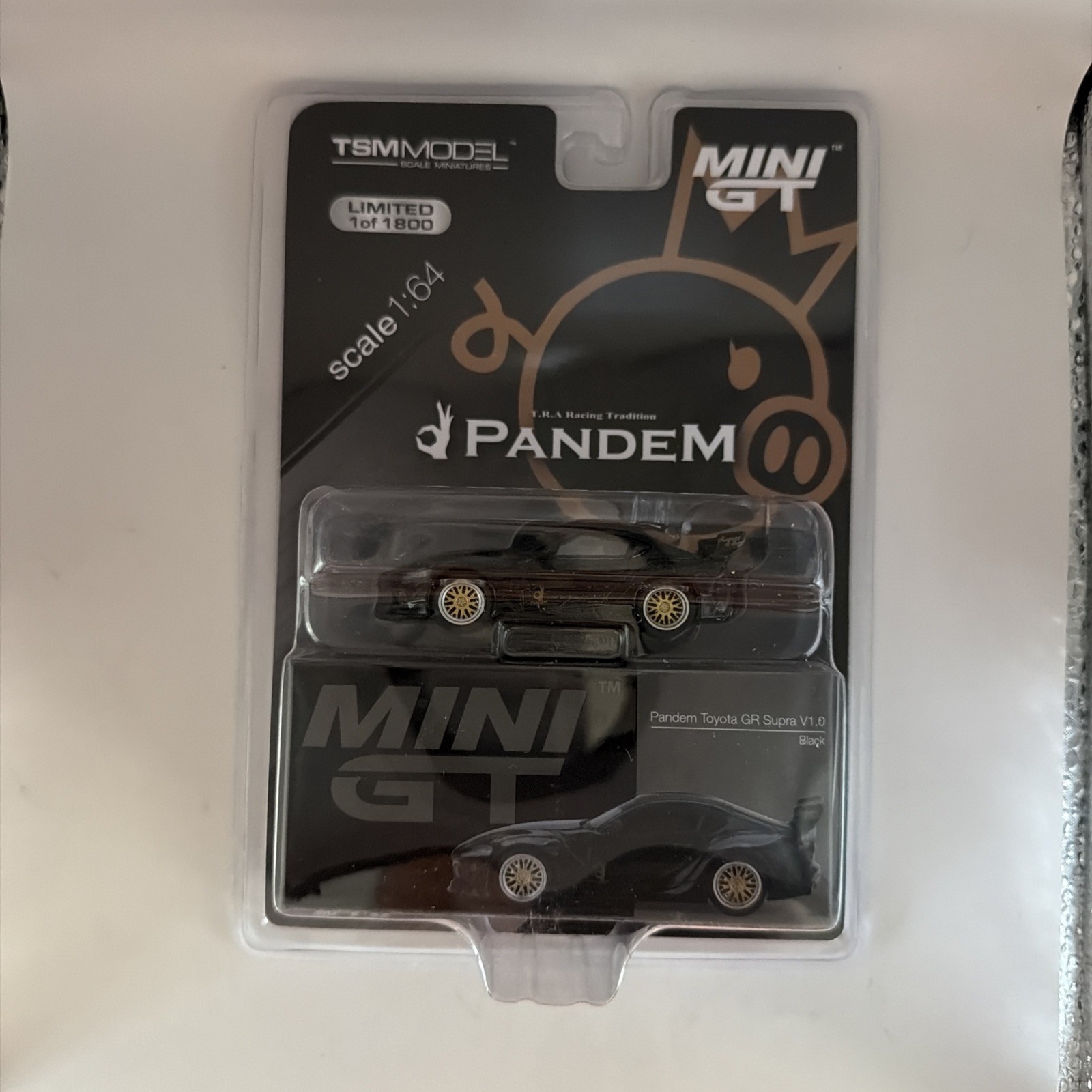 1/64 MINI GT#219 Pandem Toyota GR Supra V1.0 Black Limited Edition mgt00219