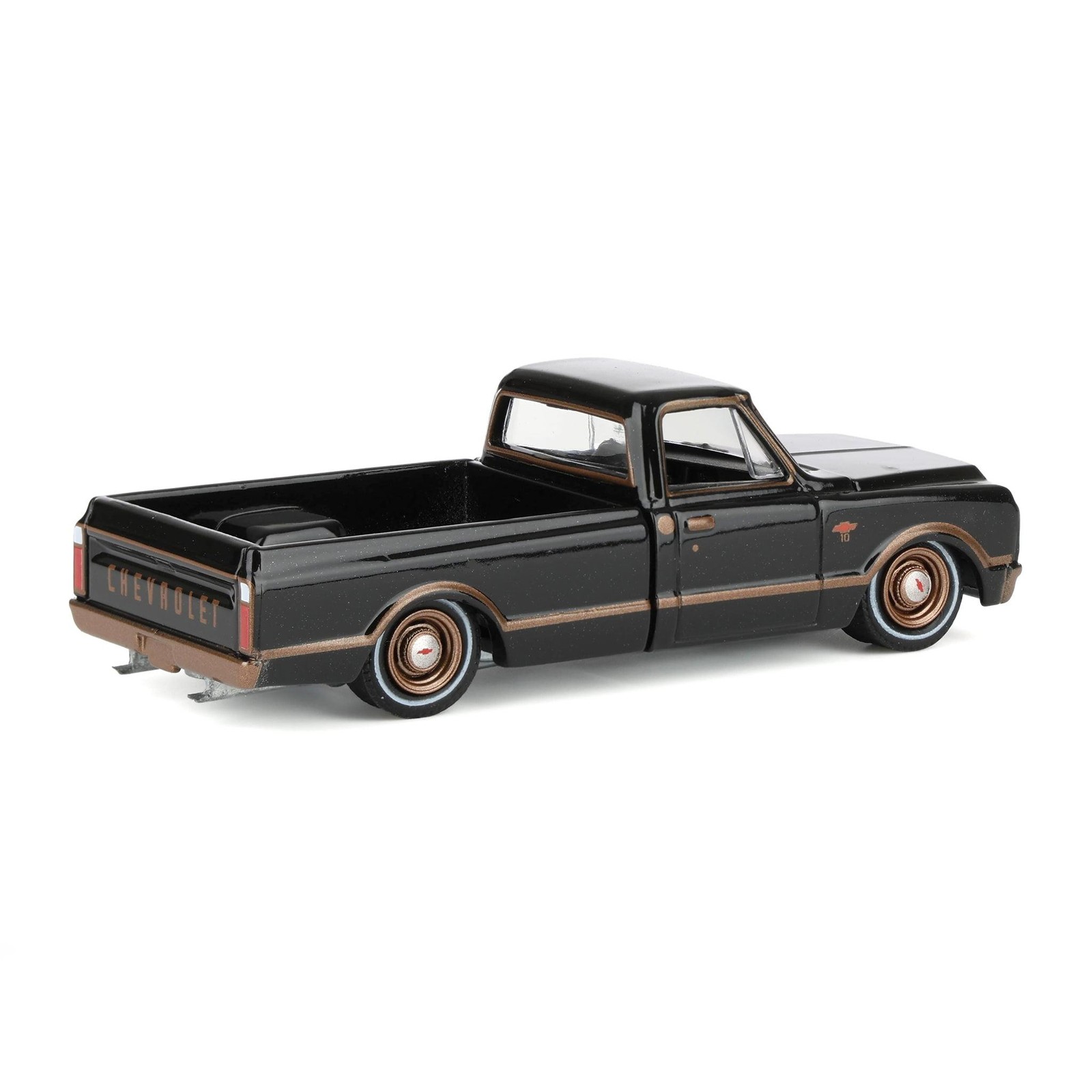 1/64 1972 Chevy C10 Lowrider, Black Bronze, GL Lowriders S7