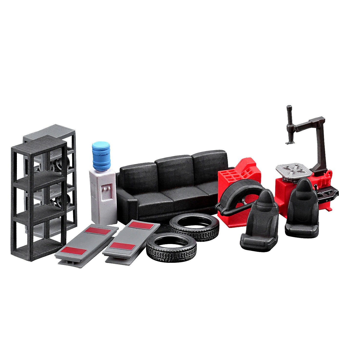 1/64 Diorama Car Garage Workbench Set Car Repair Workshop Display Props Model US