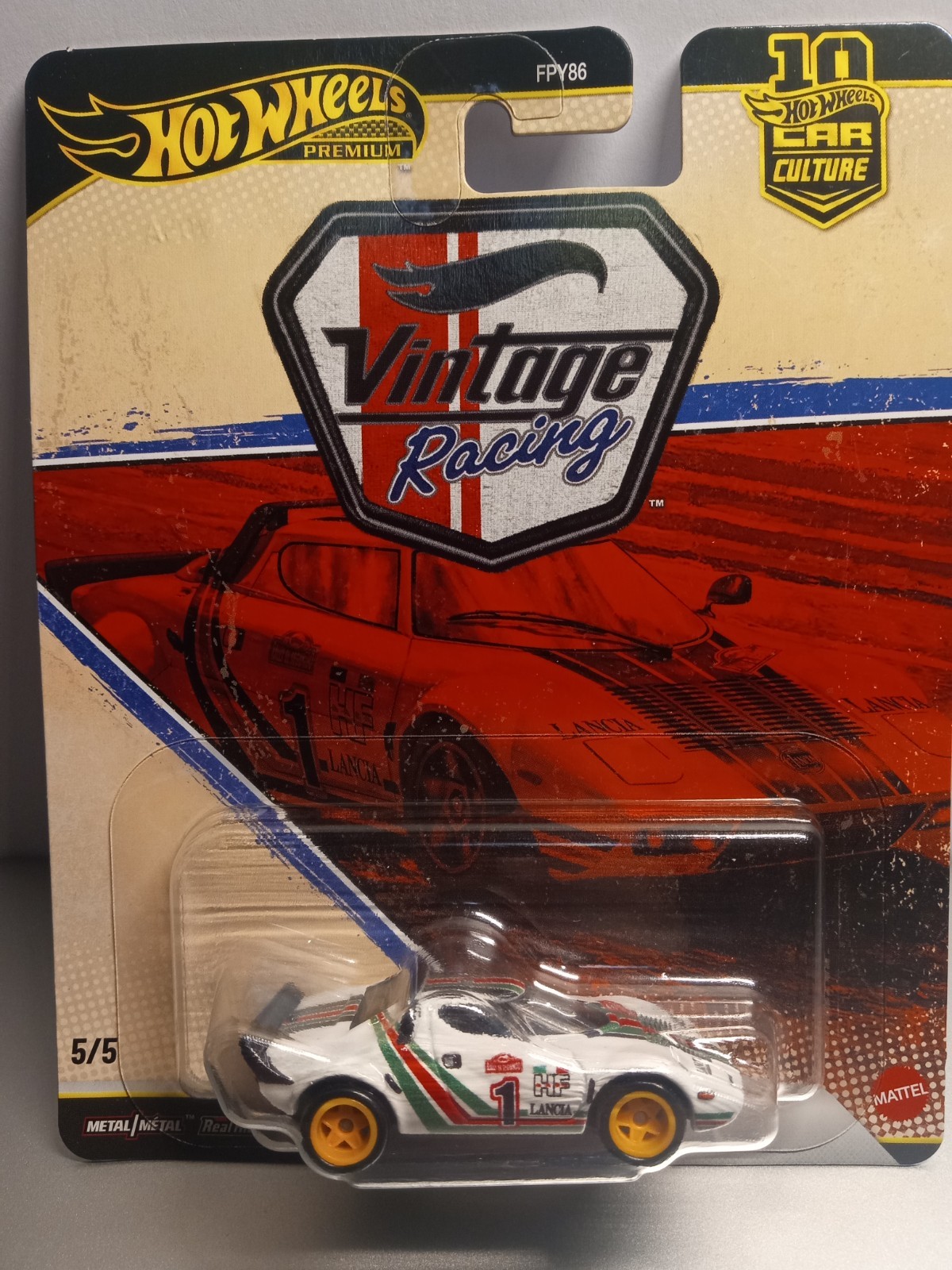 Hot Wheels Premium Car Culture Vintage Racing Lancia Stratos Real Riders Diecast