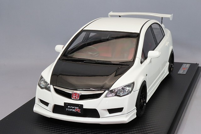 1/18 Ignition Model Honda CIVIC (FD2) TYPE R White *with carbon bonnet IG2827
