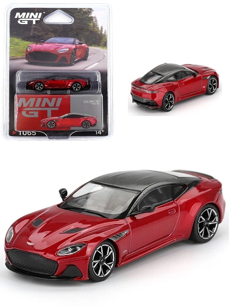 Mini GT 1:64 Aston Martin DBS – Hyper Red Diecast Model Car MGT01065-P12