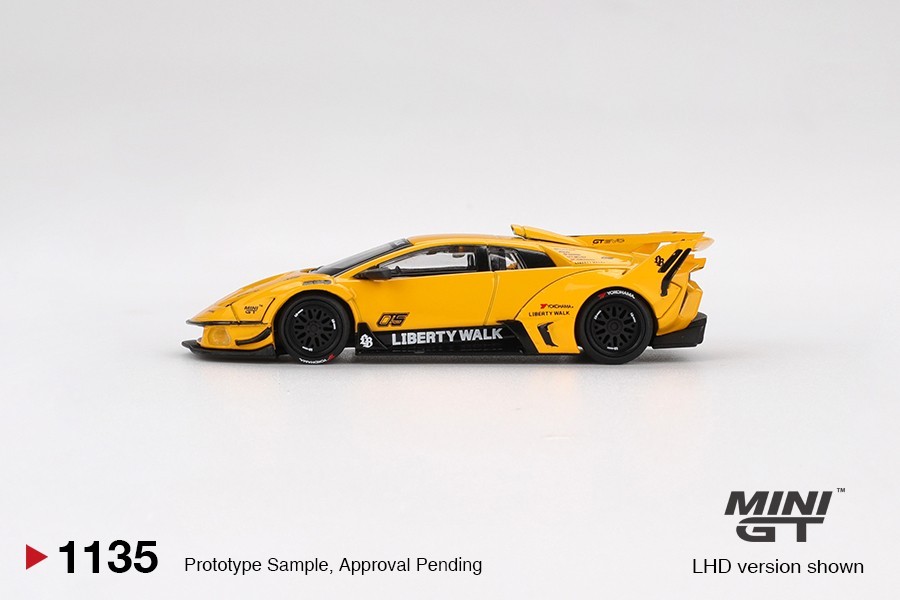Mini GT 1:64 LB-Silhouette WORKS MURCIELAGO GT Evo – Yellow #1135