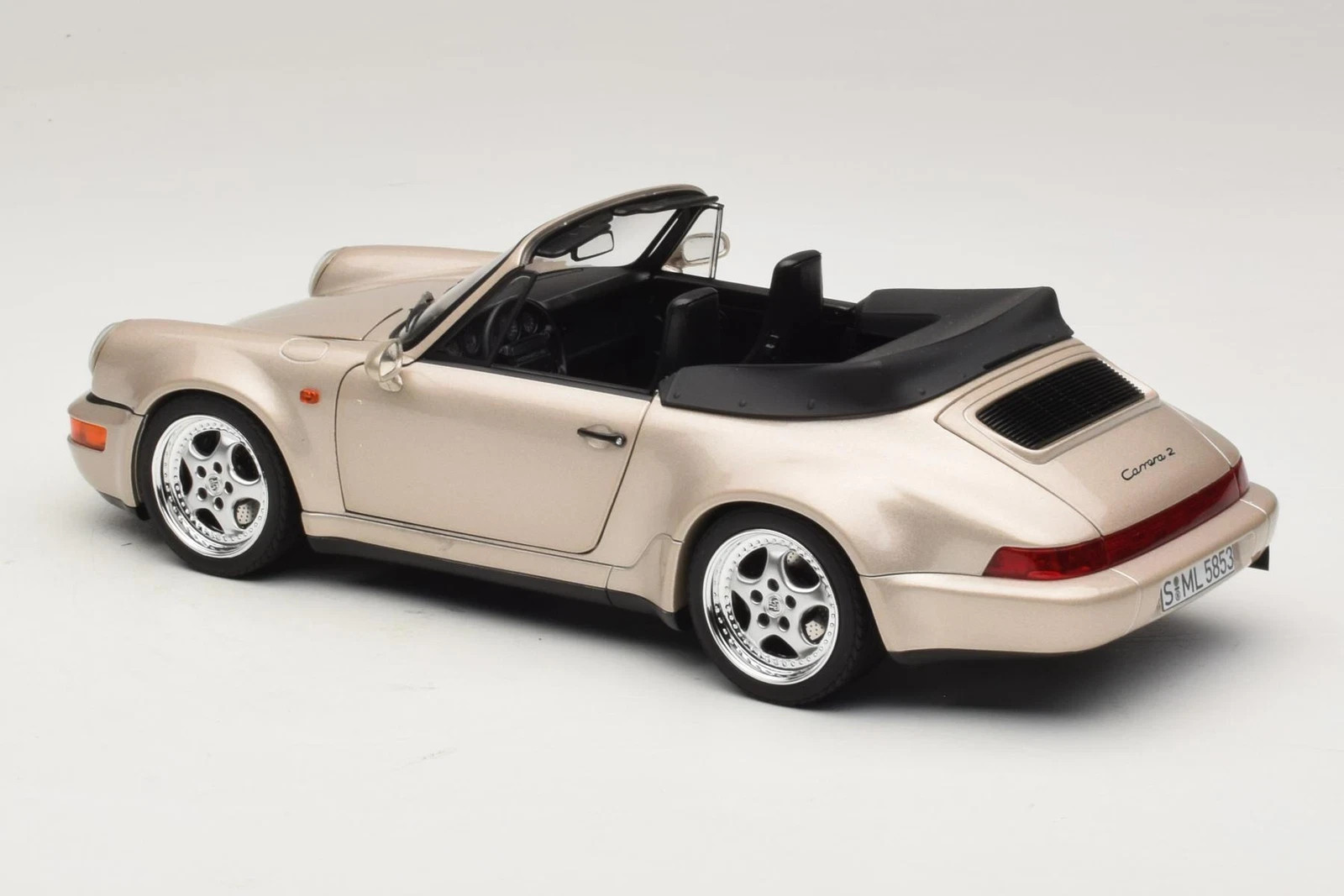 Norev 1992 PORSCHE 911 Cabriolet TURBO Look 1:18 187140 NEW Zermatt SILVER