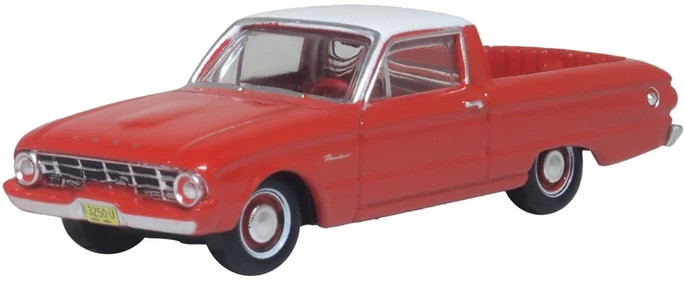 Oxford 1960 FORD Falcon Ranchero Red 1/87 HO diecast car