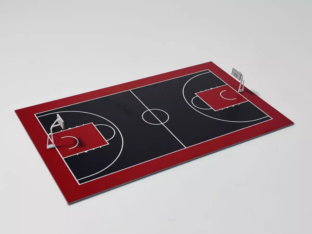 1:87/150 Diorama Basketball Court Model City Street View Scene Display Model DIY