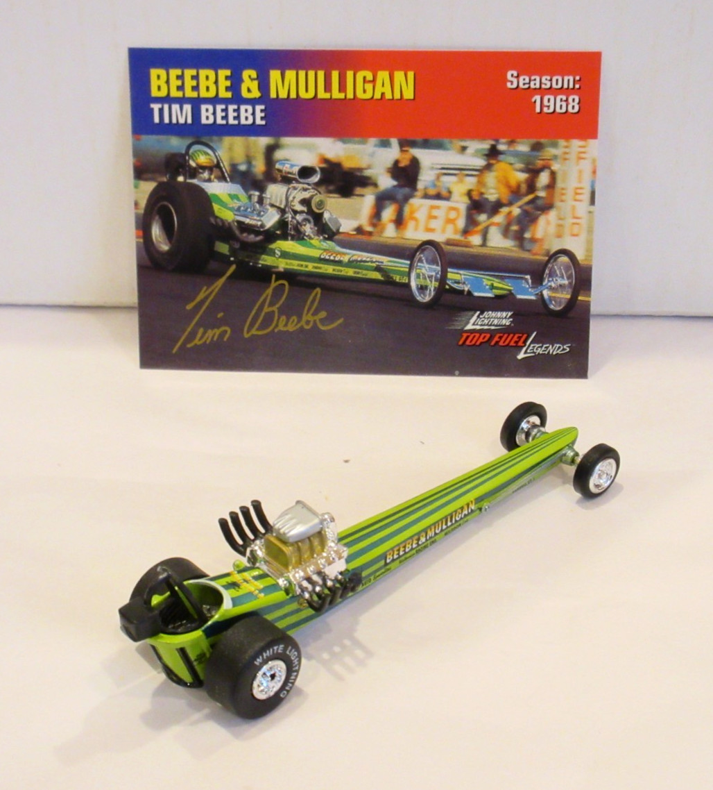 JOHNNY WHITE LIGHTNING NHRA LEGENDS TIM BEEBE & MULLIGAN 1968 TOP FUEL DRAGSTER