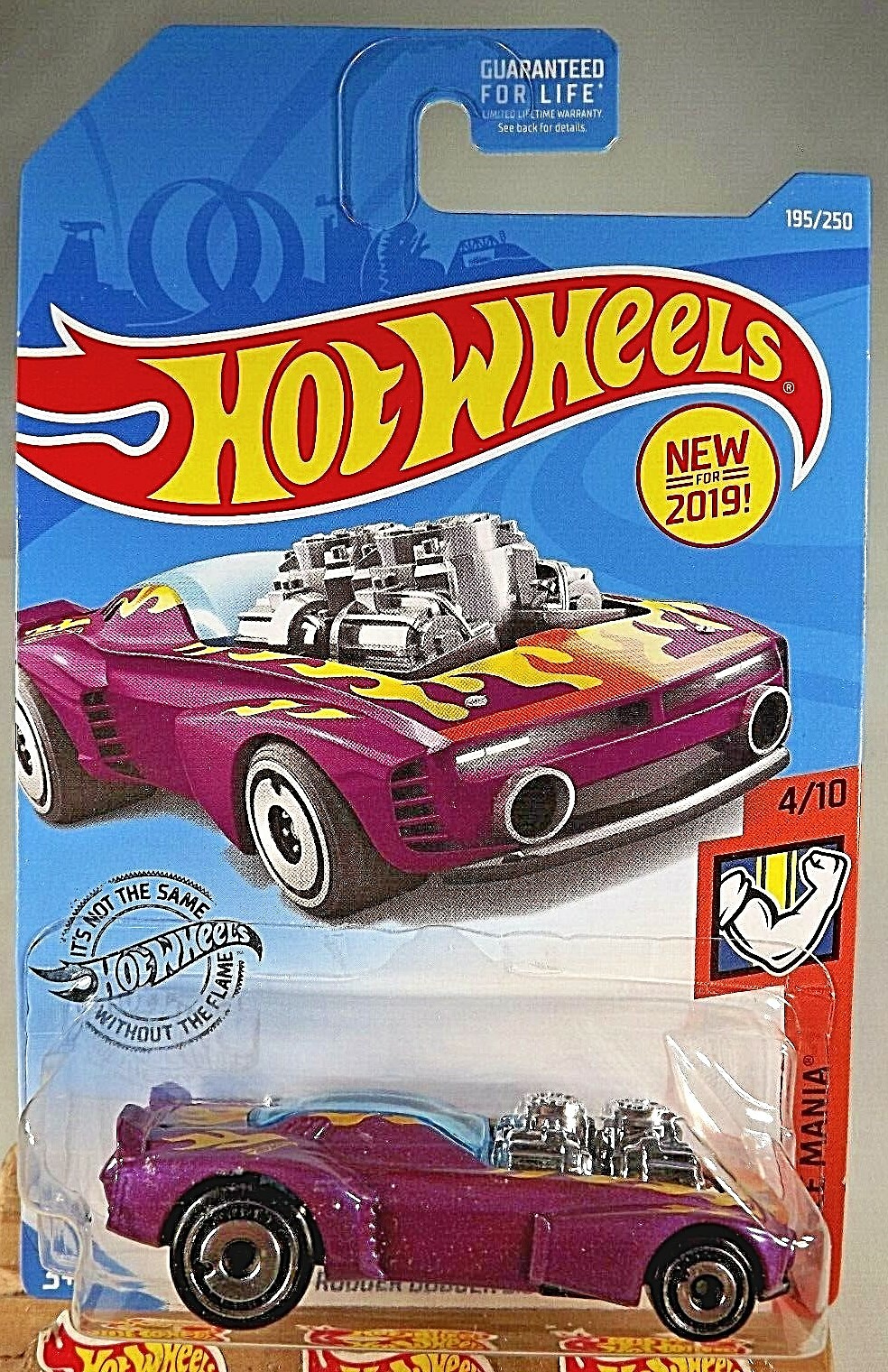 2019 Hot Wheels #195 Muscle Mania 4/10 RODGER DODGER 2.0 Purple w/Chrome AD Sp