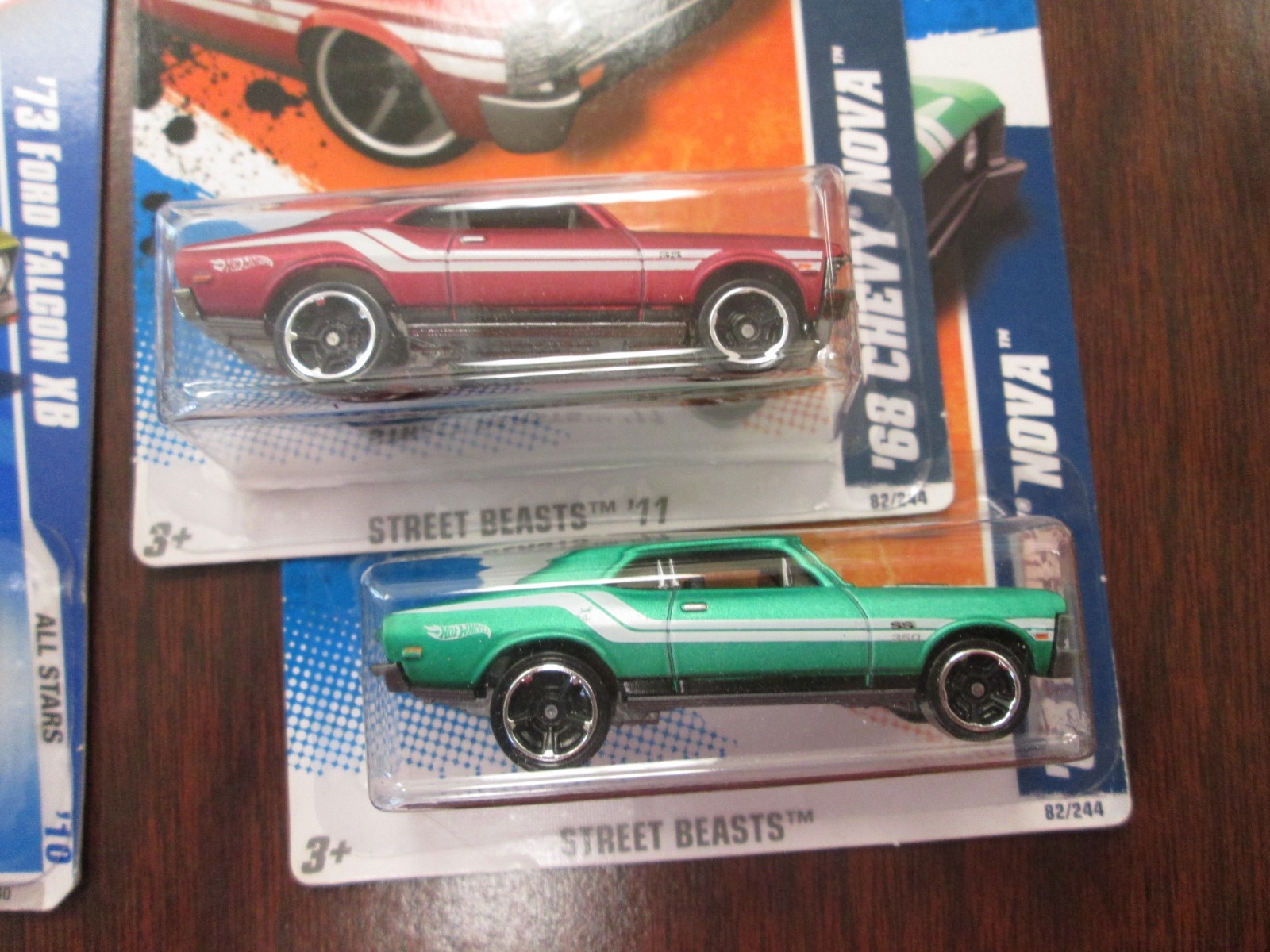 1973 Ford Falcon XB + ’68 Chevy Nova – 2010+2011 Hot Wheels Rare Lot Muscle Cars