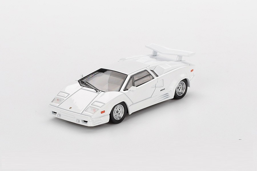 Mini GT 1:64 Lamborghini Countach 25th Anniversary In White Model MGT01134-1A