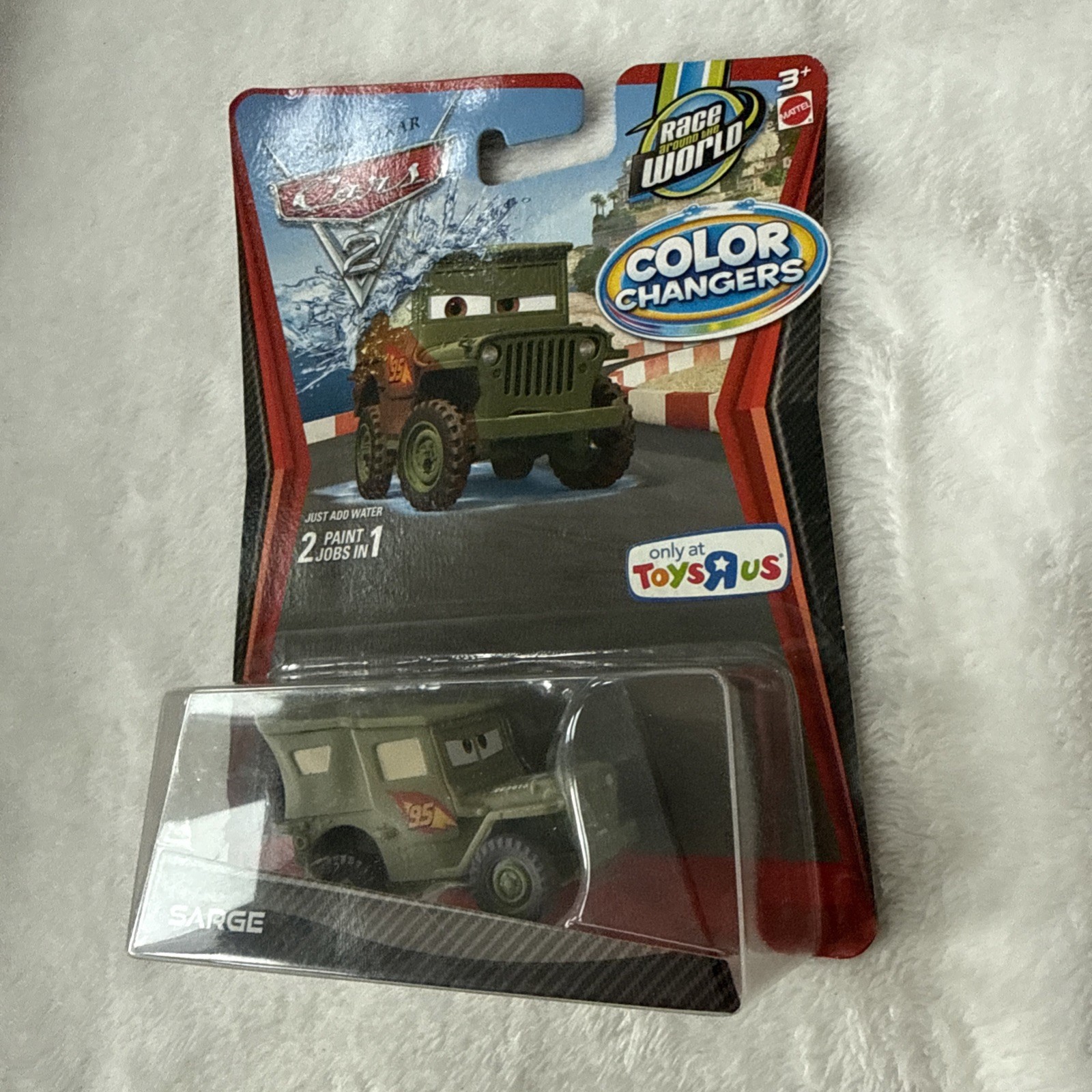 Disney Pixar Cars 2-n-1 Color Changers Sarge Toys R Us 2010 Mattel Rare NIB