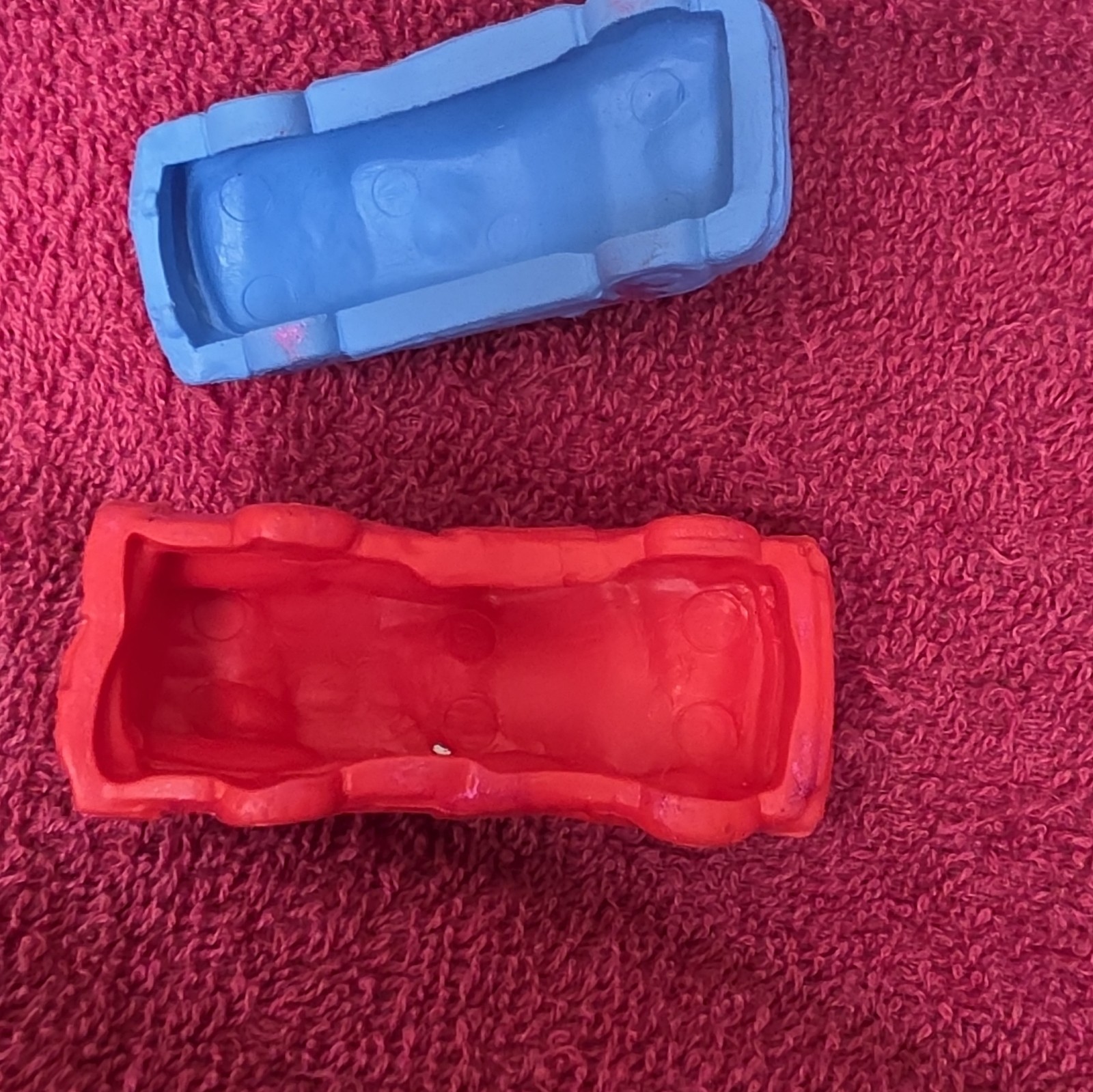Plastic Toy Car Lot of 2 Red and Blue Kids Toy Vehicles
