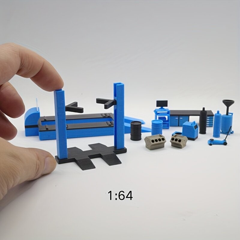 1:87/64/43 Diorama Car Garage Model Kit Repair Workshop Tuning Accessories Scene