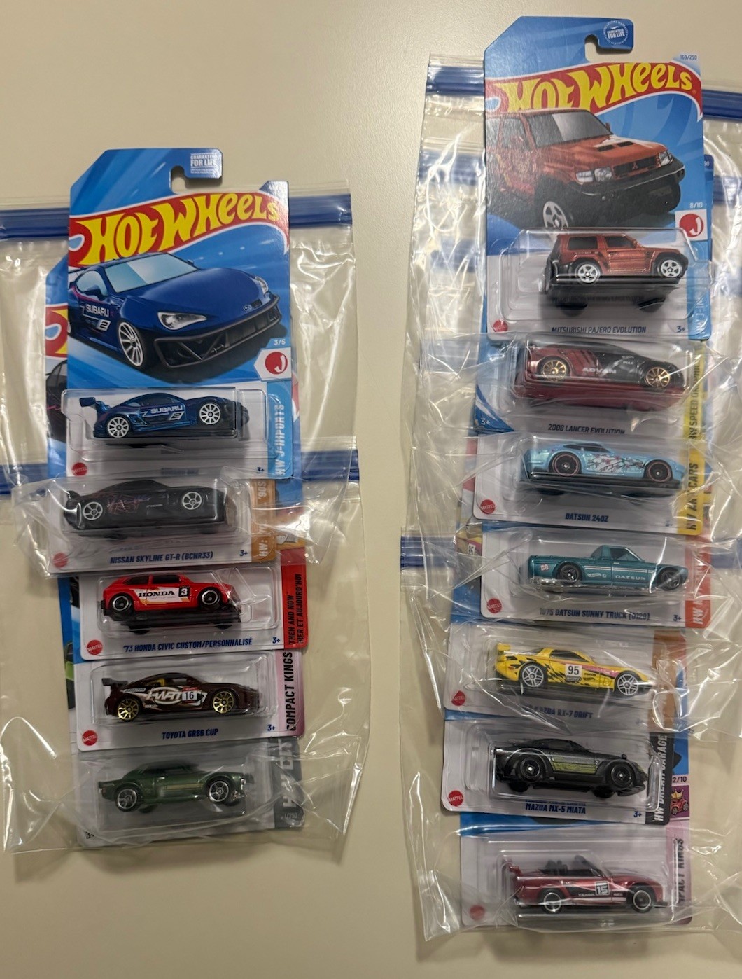 Hot Wheels JDM Imports Lot 12 Cars Mazda Toyota Honda Nissan Mitsubishi Datsun
