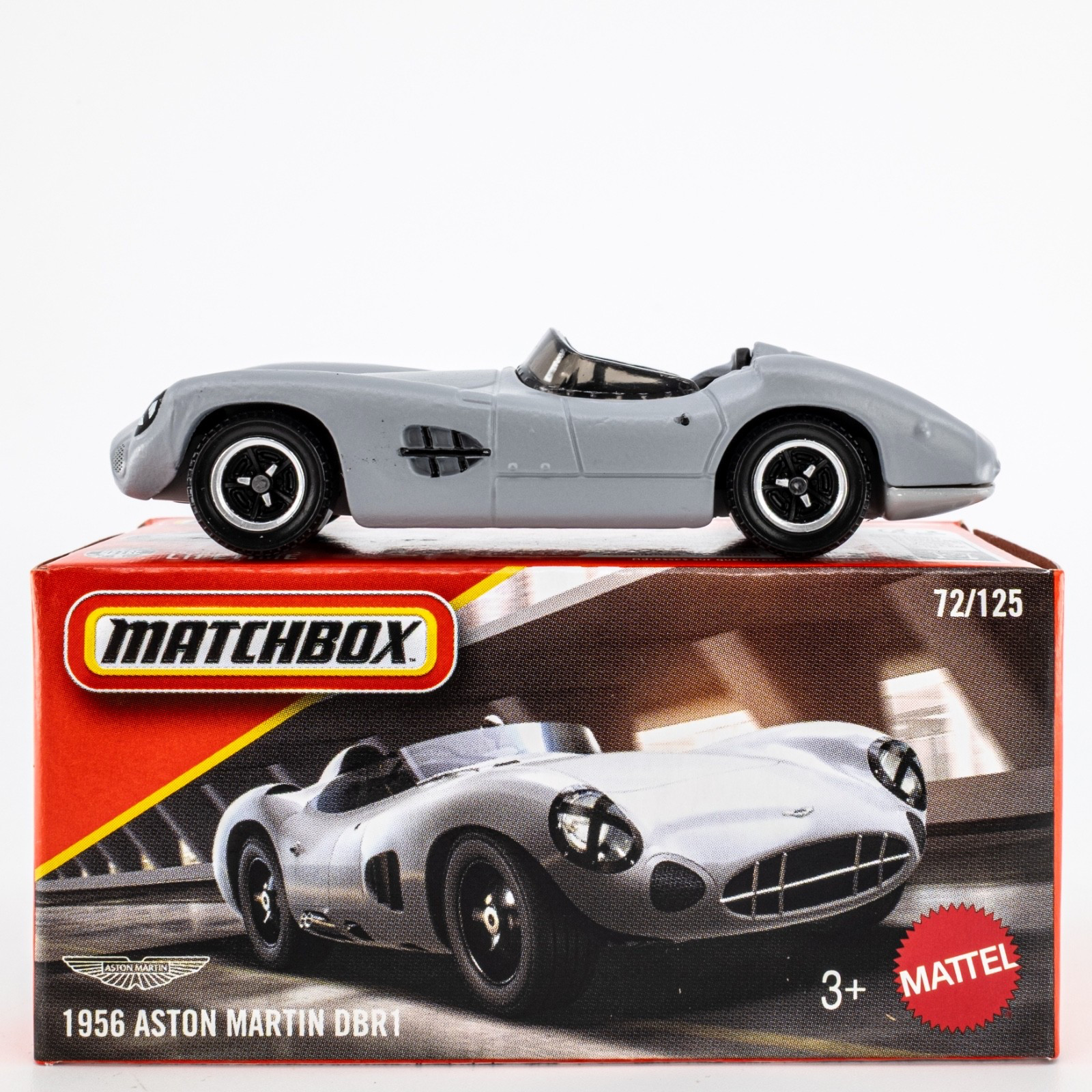 2026 Matchbox Power Grabs #72 1956 Aston Martin DBR1 MATTE GREY | FSB