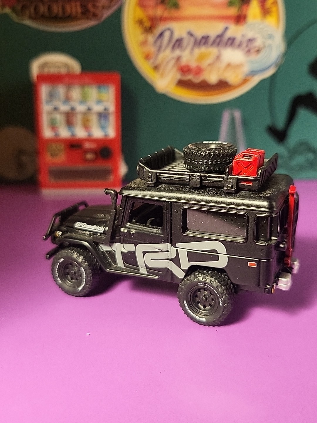 Johnny Lightning Mijo 1980 Toyota Land Cruiser FJ40 TRD Off Road Black LOOSE