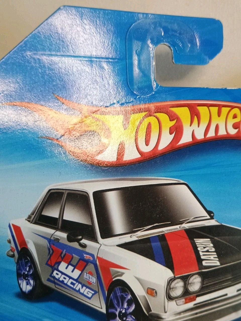 2010 Hot Wheels Datsun Bluebird 510 White W/Crease On Card