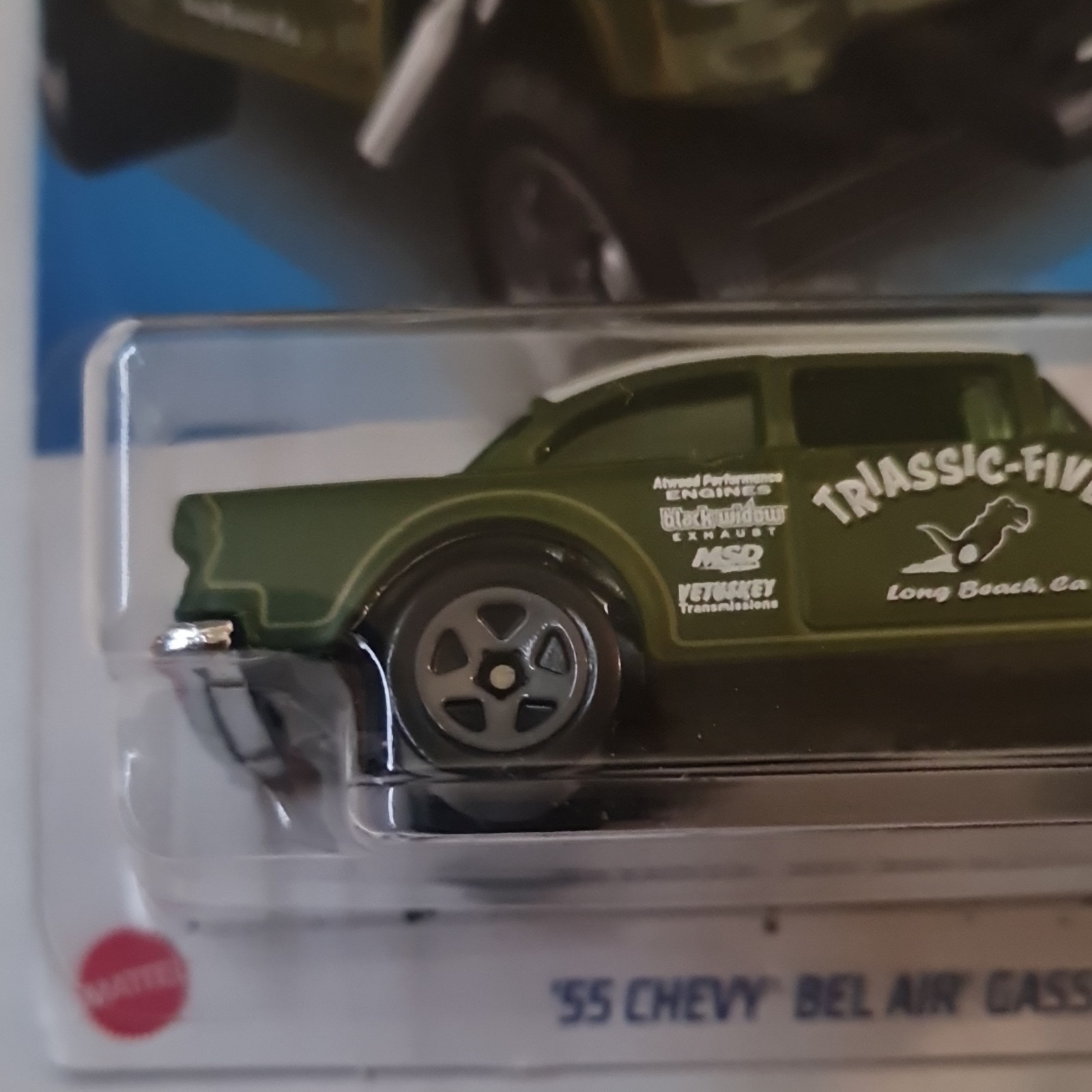 HOT WHEELS ‘55 Chevy Bel Air Gasser Comes with a free stand.