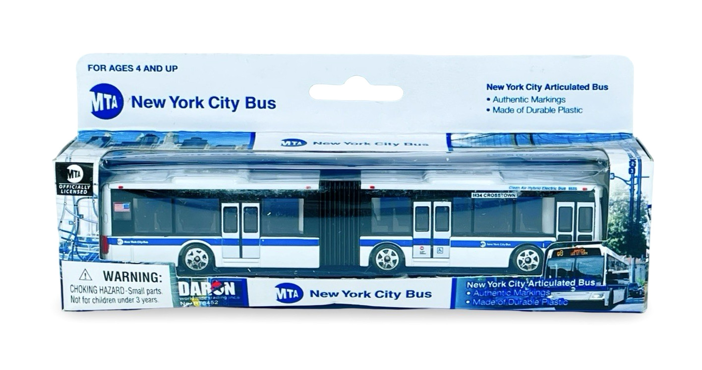 #RT8452 Daron New York City Articulated Bus ~ Sealed 2012 6″ In Length