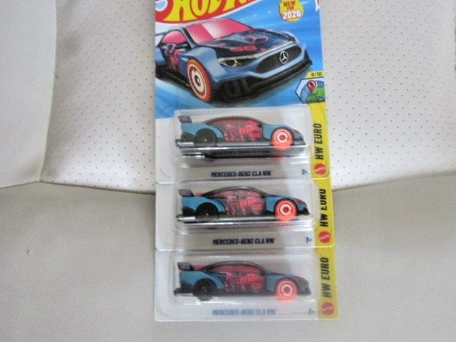 Hot Wheels HW Euro 1:64 Mercedes-Benz CLA Diecast Car Blue Pink 2026