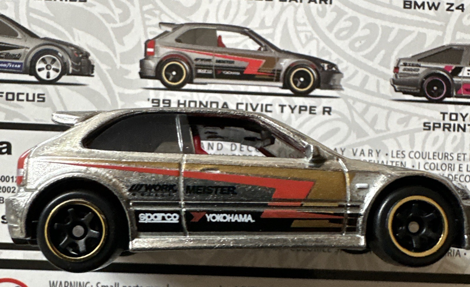 Hot Wheels ZAMAC 1999 HONDA Civic Type R EK9 New LOOSE Silver Series 2025