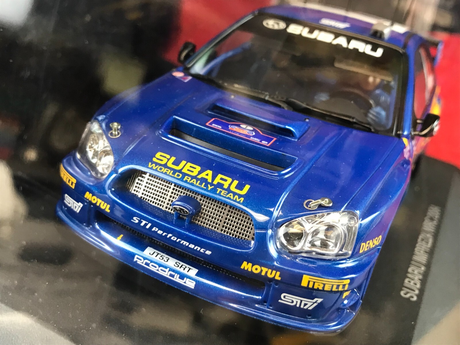 NEW IN BOX Diecast Car Autoart Slot Racing BLUE 2004 SUBARU IMPREZA WRC 1:24