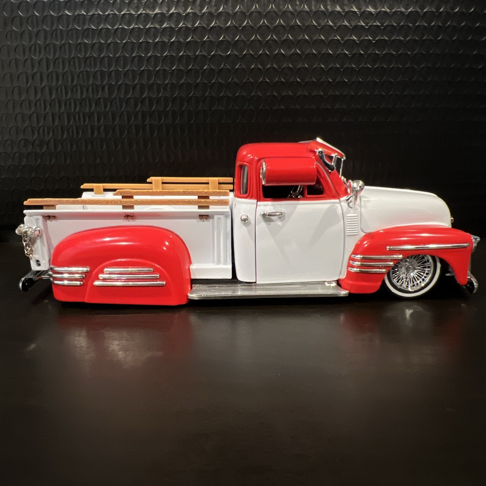 OG Chevy Street Low 1951 Chevrolet Pickup Truck Lowrider Diecast Car 1:24 Nice!