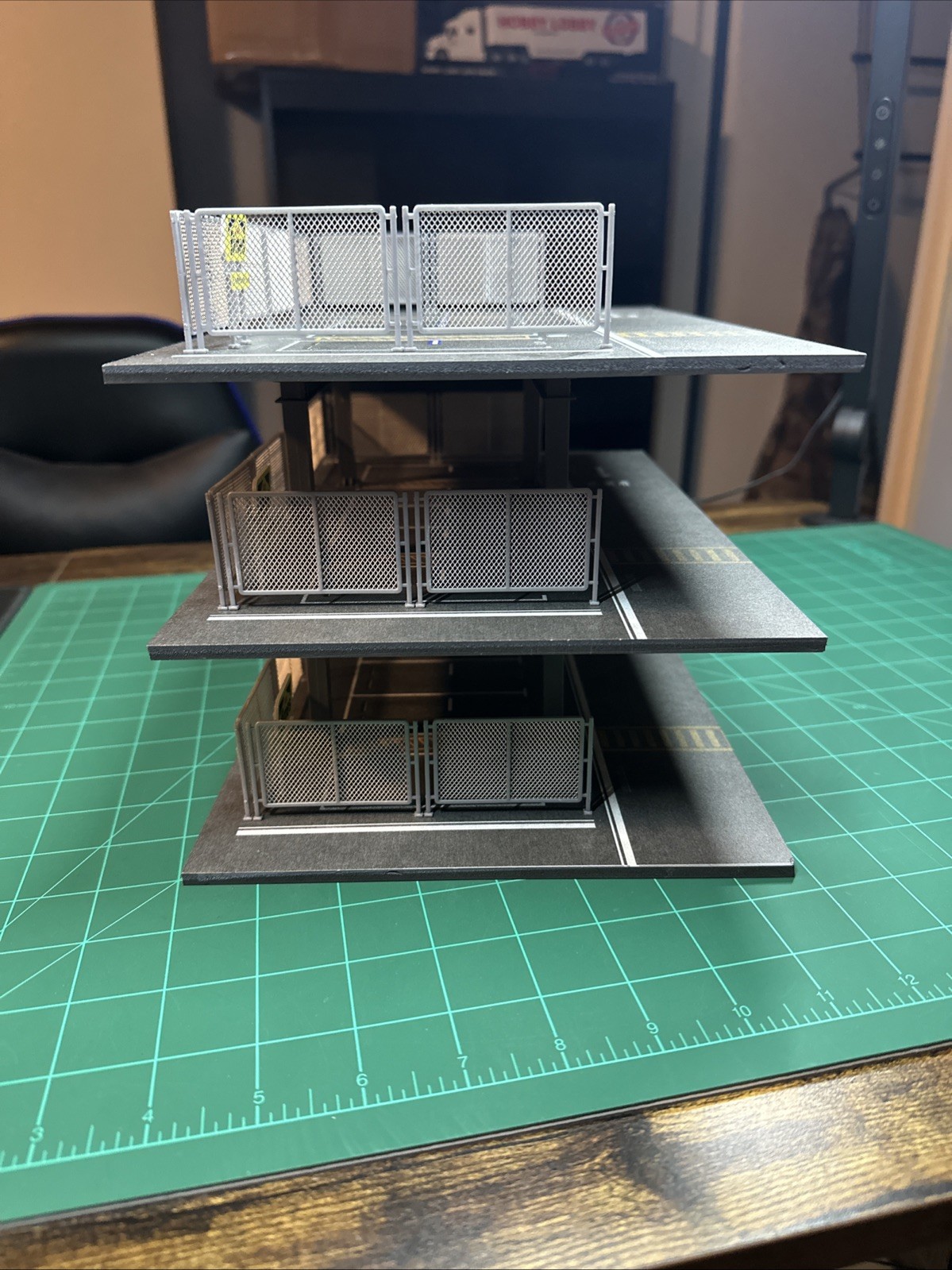 1/64 Diorama Garage Parking Lot Diecast Model Car Display 3 Stories