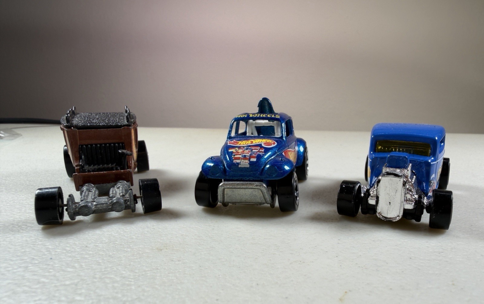 Vintage Hot Wheels Custom Hot Rod Lot-1988 Metal Base Baja Bug Bone Shaker Trio