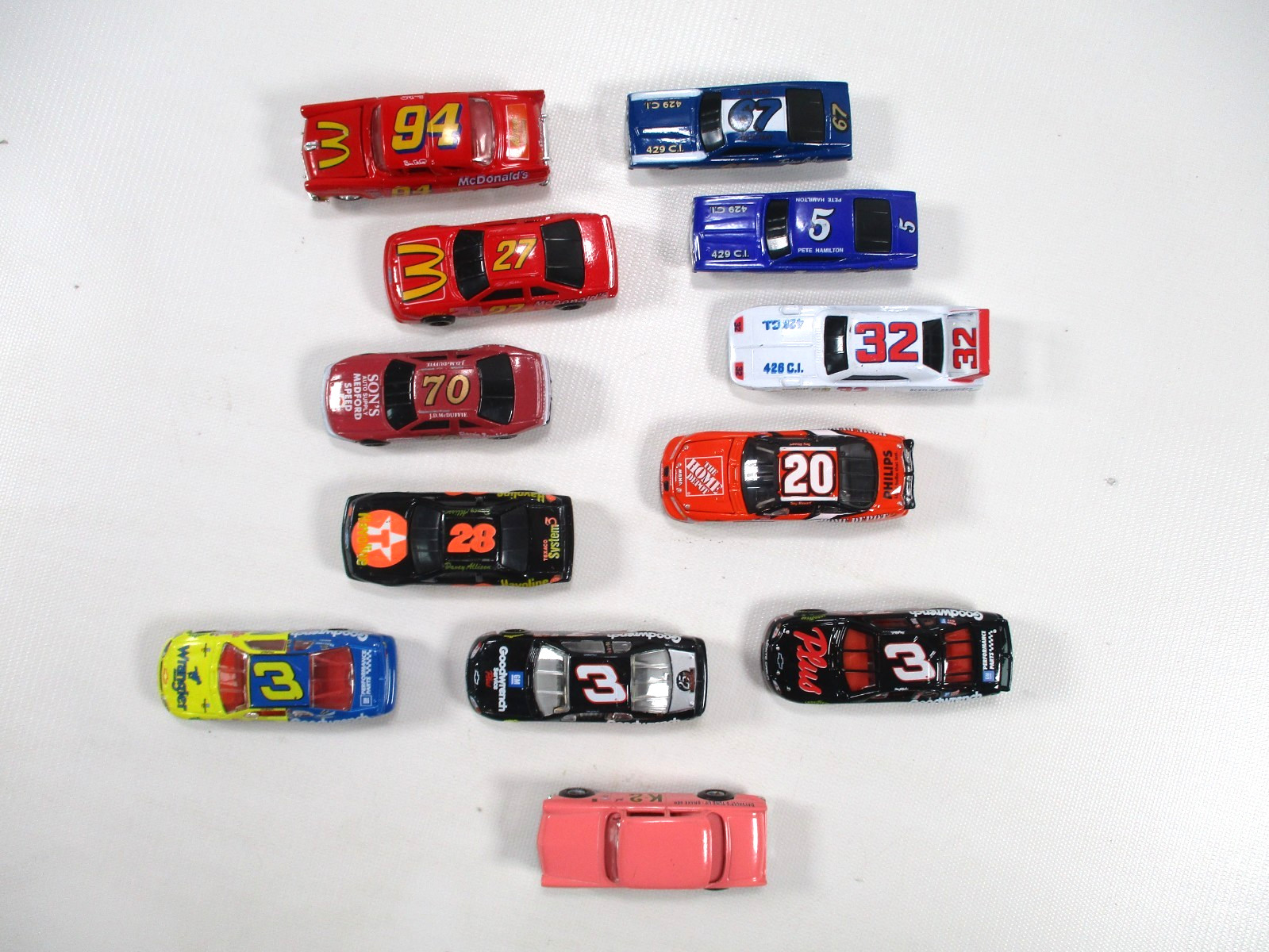 Lot of 12 1/64 Scale Vintage Nascar Diecast Earnhardt Elliott Stewart and other