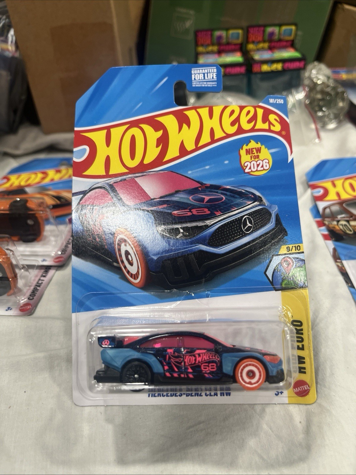 2026 Hot Wheels Blue Mercedes Benz CLA HW Euro 181/250 H Case 🔥FREE SHIPPING