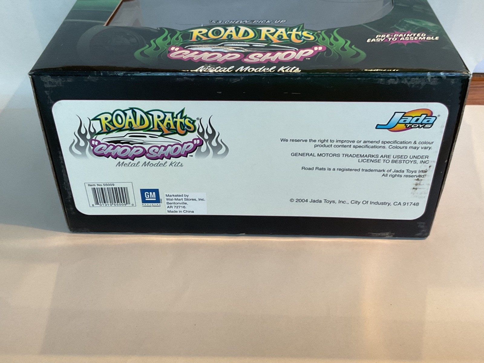 2004 JADA ’53 CHEVY PICKUP 1:24 METAL ROAD RATS CHOP SHOP WITH EXTRA WHEELS