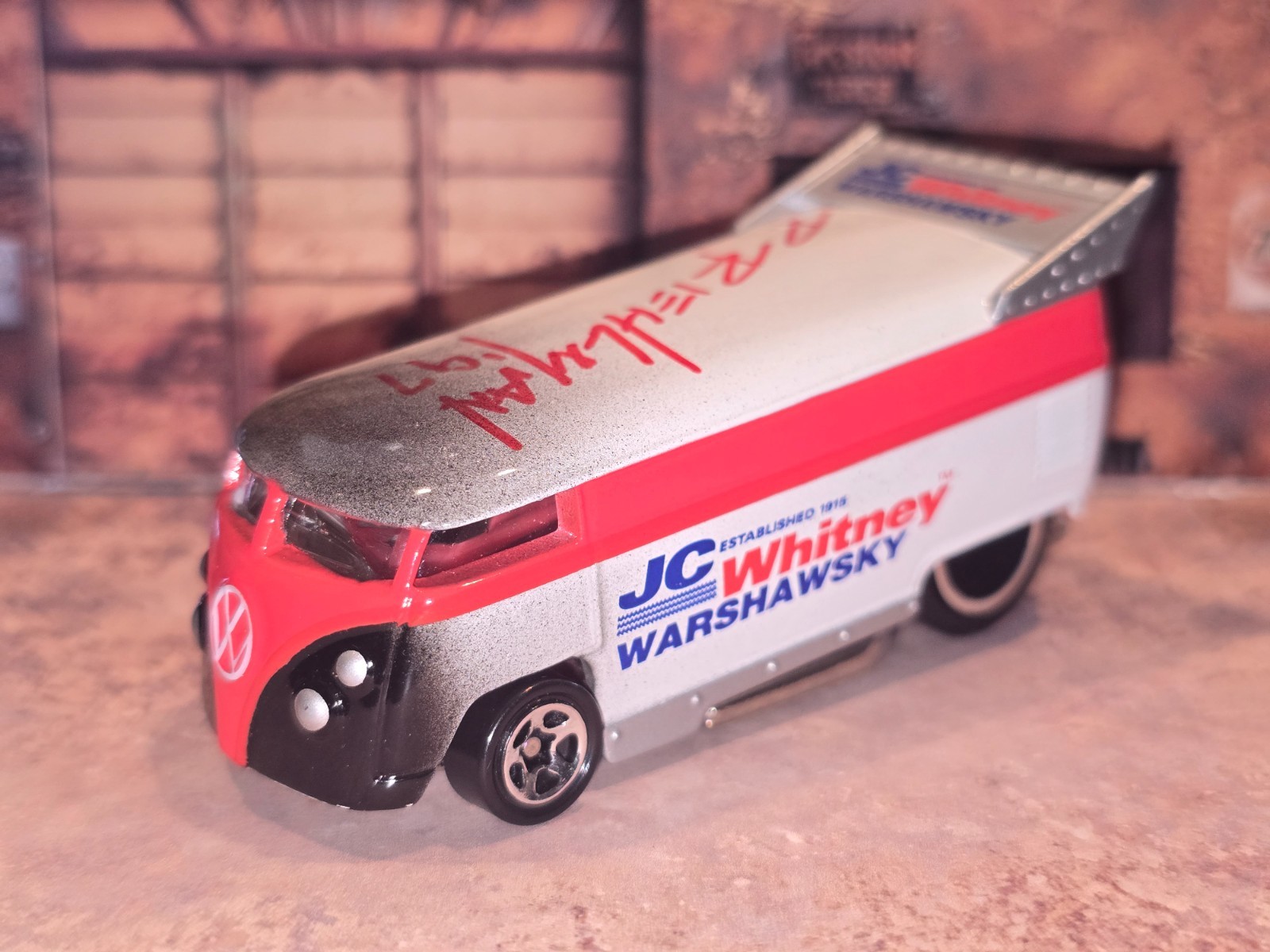 Hot Wheels 1996 VW Drag Bus – JC WHITNEY (Lmtd Edition) – SIGNED by P. Riehlman