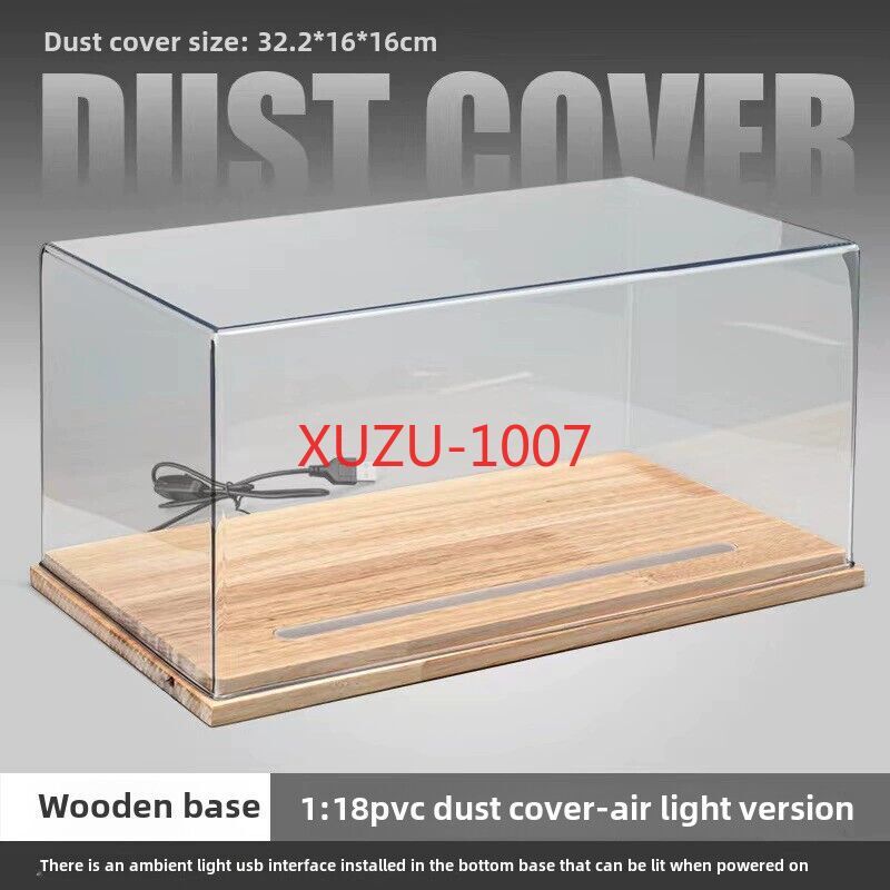 Diorama Acrylic Display Case Show Case With PU Leather Base For 1/18 Car Model