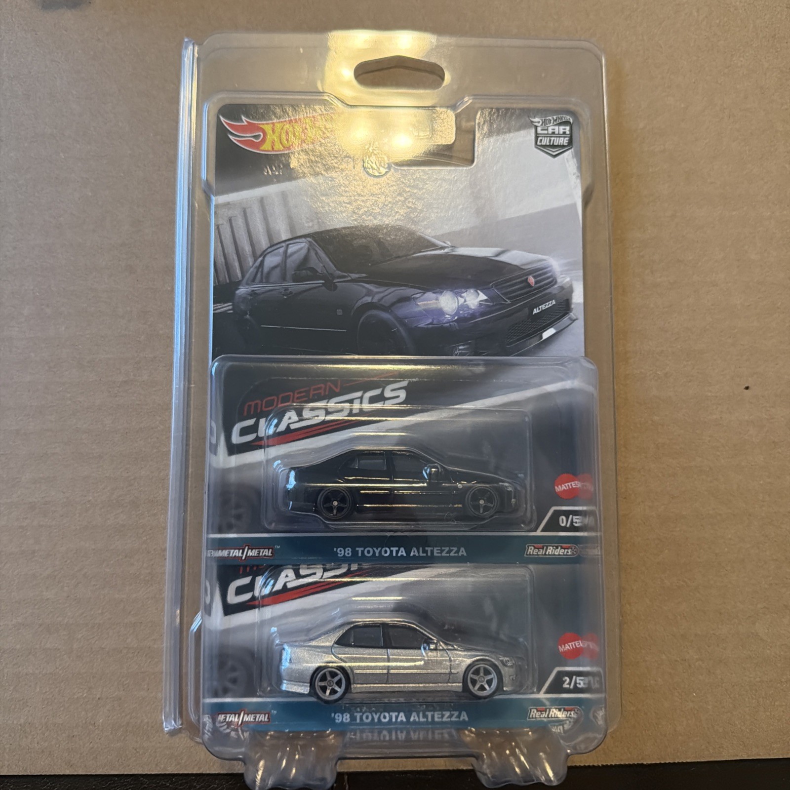 Hot Wheels Premium Modern Classics 0/5 ’98 Toyota Altezza Chase & Reg 2 Car Lot