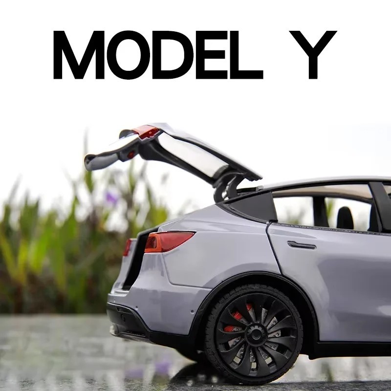 1:24 Tesla Model 3 Model Y Alloy Car Model Diecast Metal Toy Vehicles Car Model