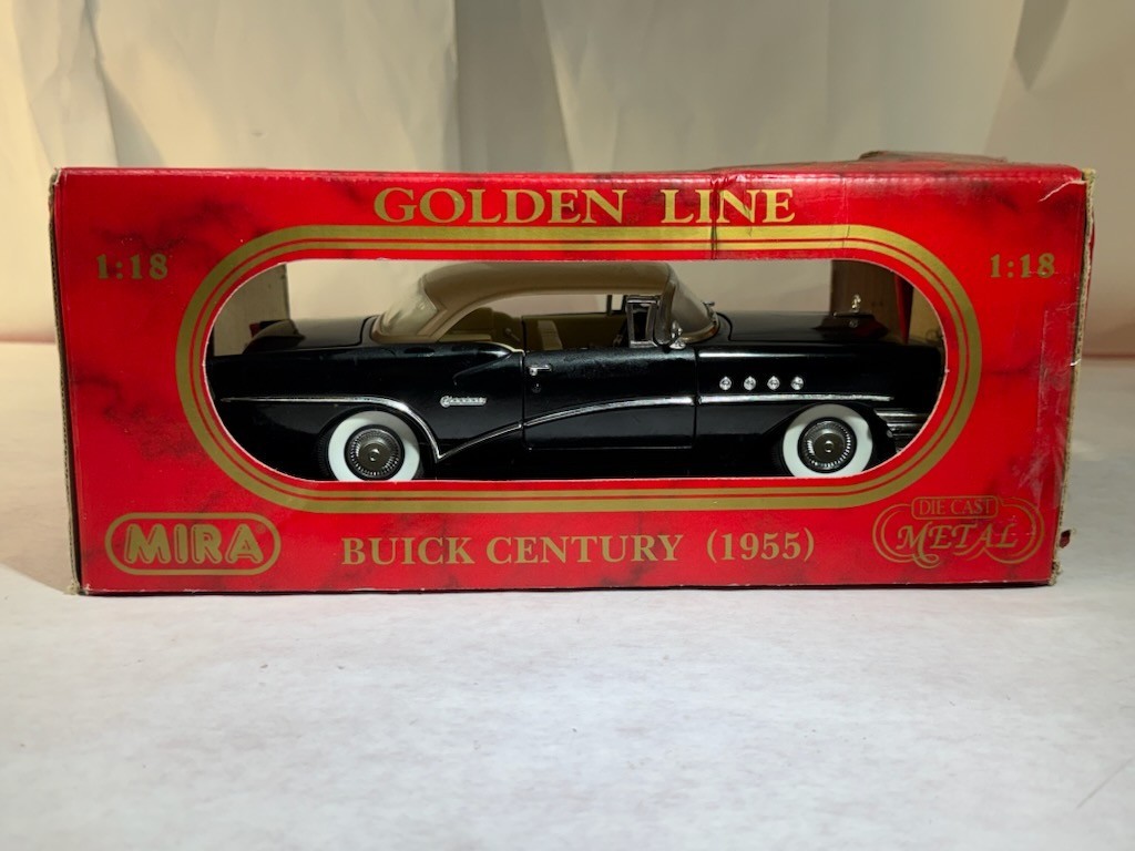 MIRA, Golden Line Collection, 1955 Buick Century Convertible Car, 1:18, NIB