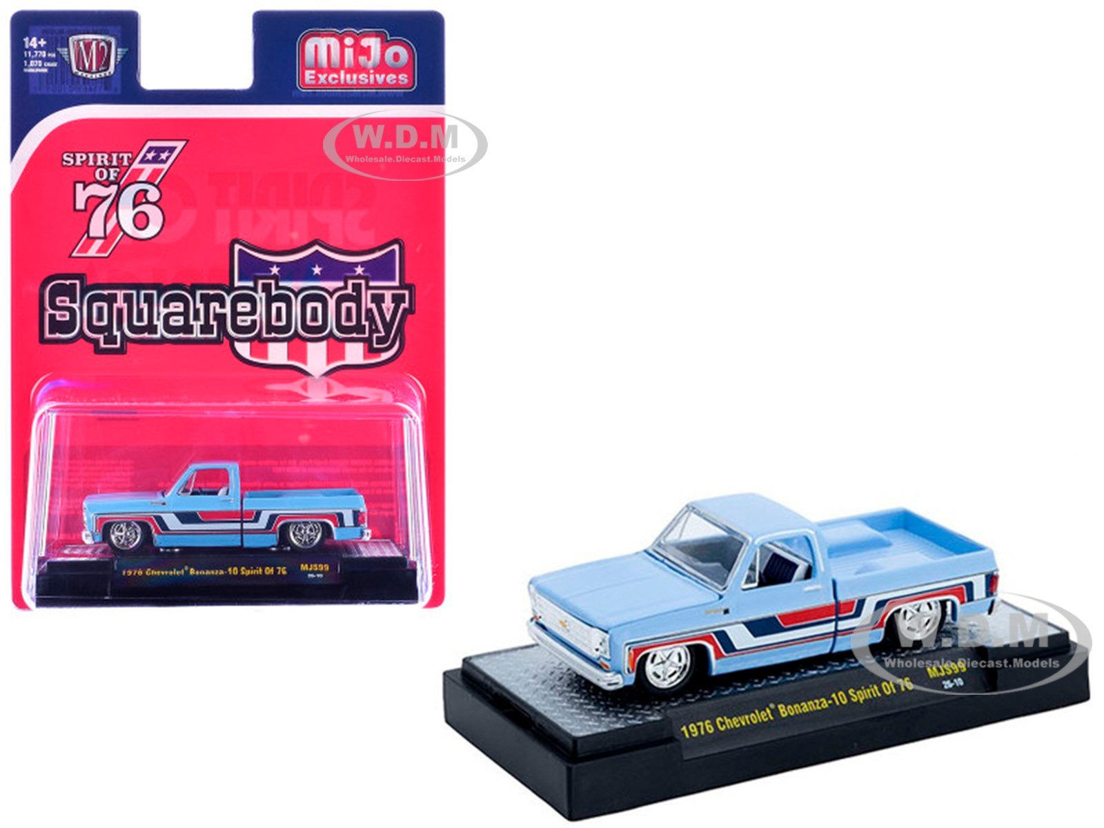 1976 CHEVROLET SILVERADO BONANZA-10 “SPIRIT OF ’76” BLUE 1/64 BY M2 31500-MJS99