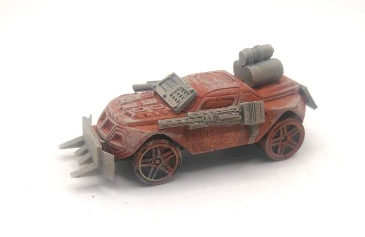 Custom Mad Max Zombie War Wasteland Road Warrior Truck 1/64 Hot Wheels Vehicle
