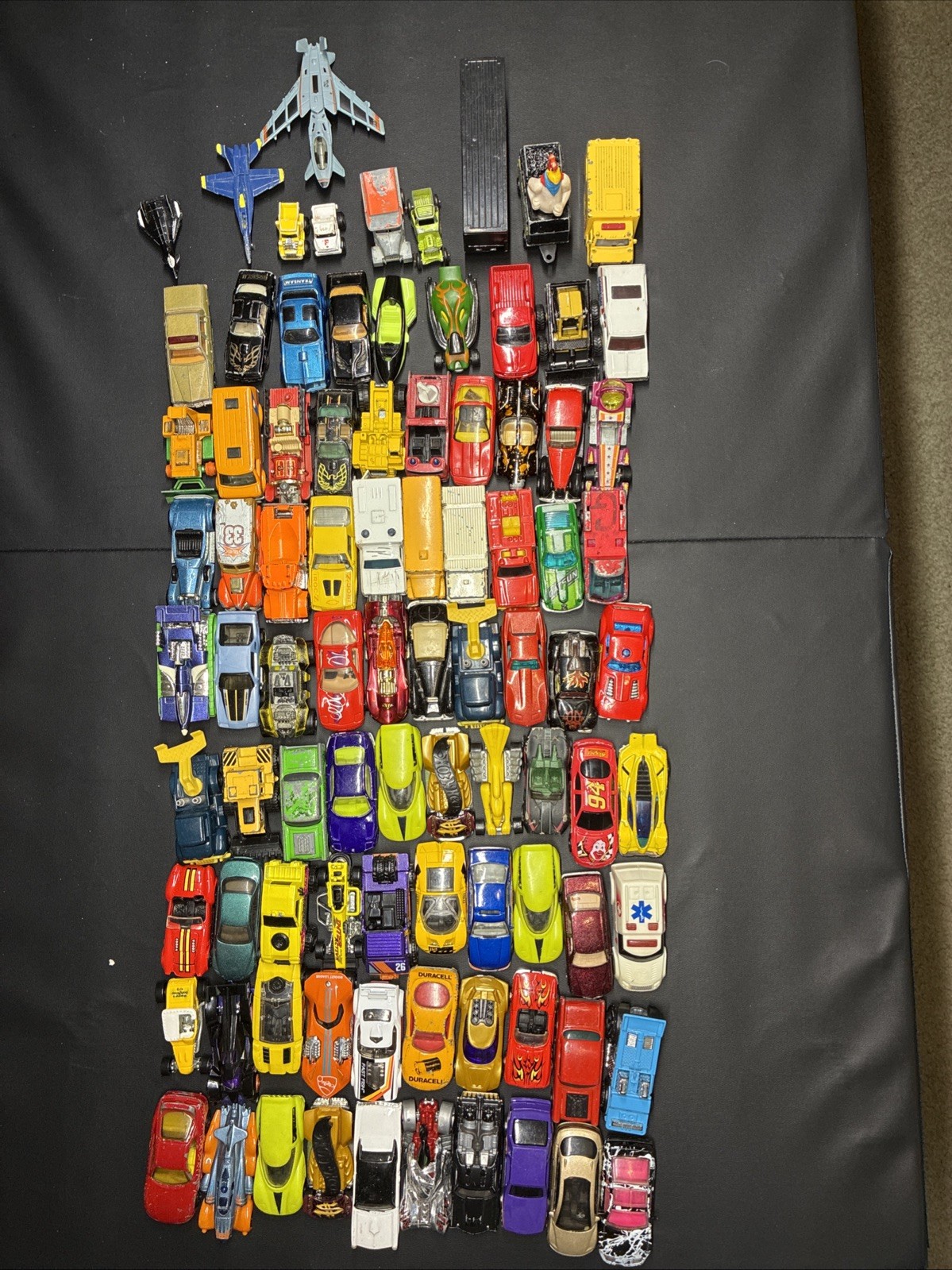 89 LOT DIECAST Metal Cars Trucks Loose Hot Wheels Matchbox Bulk Varied 80s 70s