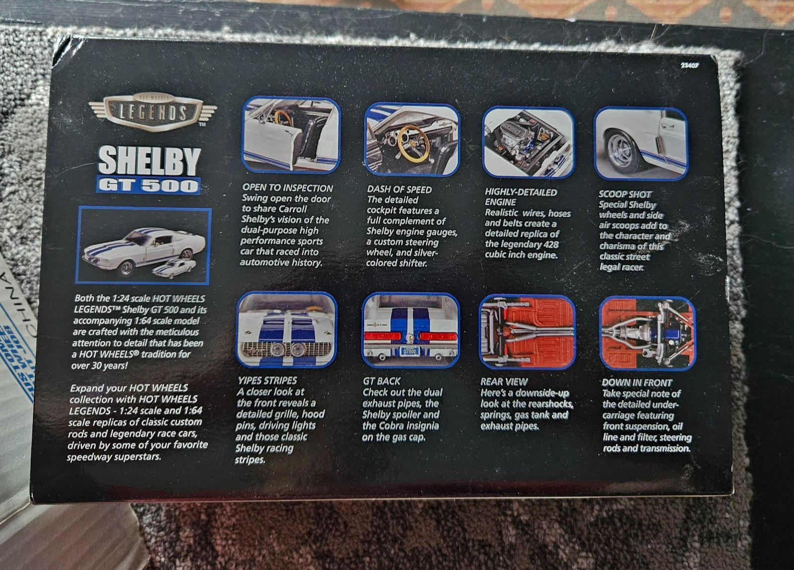Hot Wheels Legends Set – 1/24 1967 Blue GT500 and 1/64 wht 67 GT500 unopened box