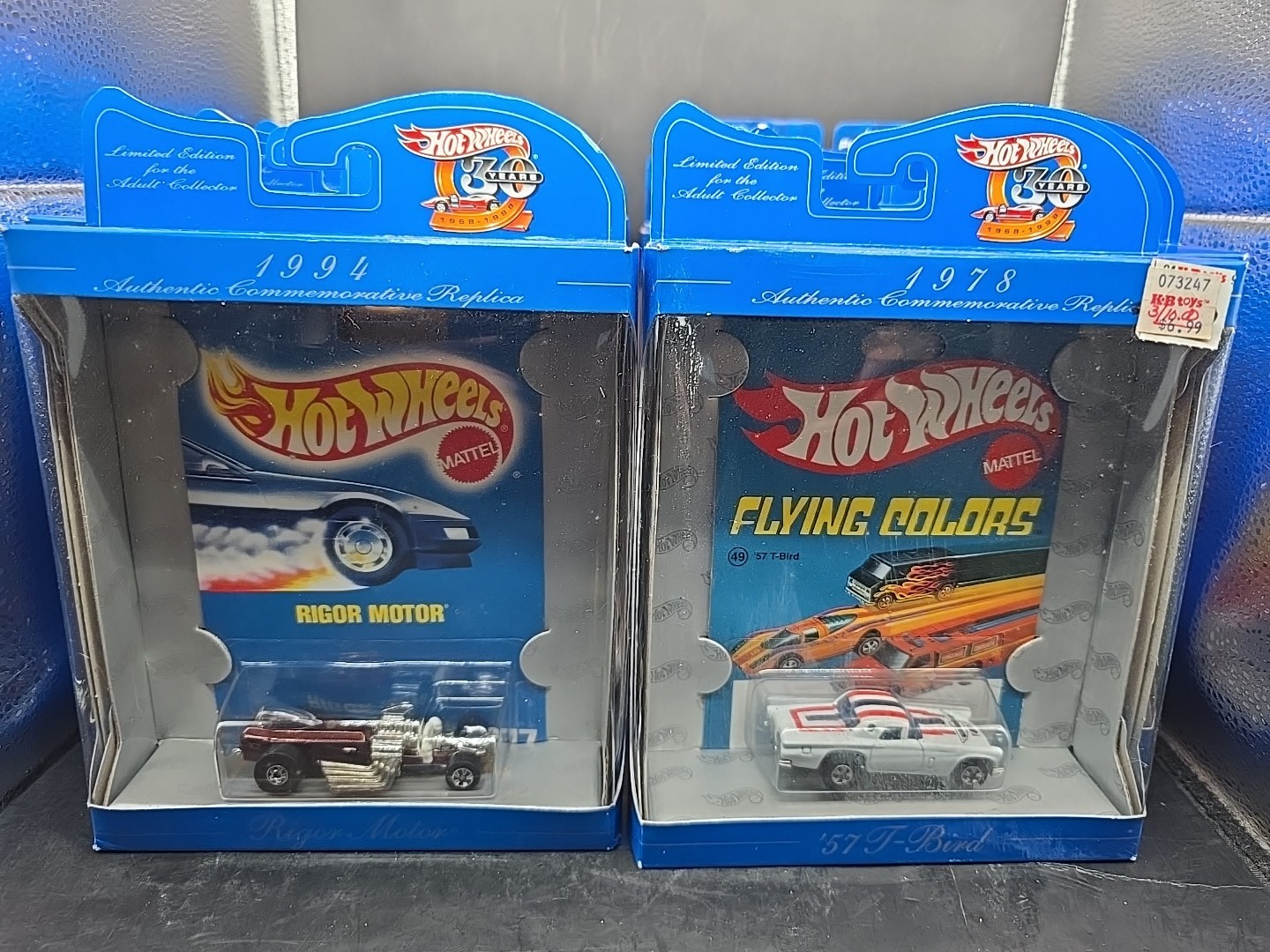 14 1997 Hot Wheels 30 Years T-Bird Viper RT/10 Blimp path Beater JT-3 65 Mustang