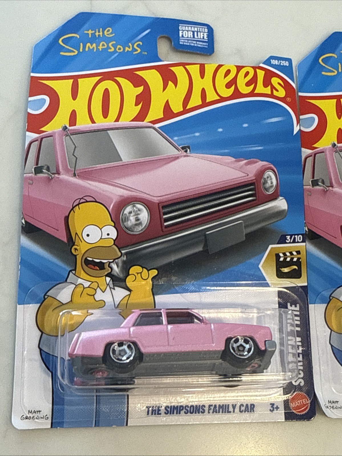 Hot Wheels The Simpsons Family Car 2015 & 2026 (Lot of 2) 1:64 w/Protectors