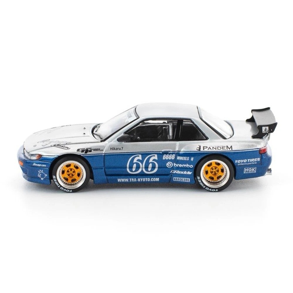 Pop Race Pandem Nissan Silvia S13 Moontech Blue 1:64 PR640264