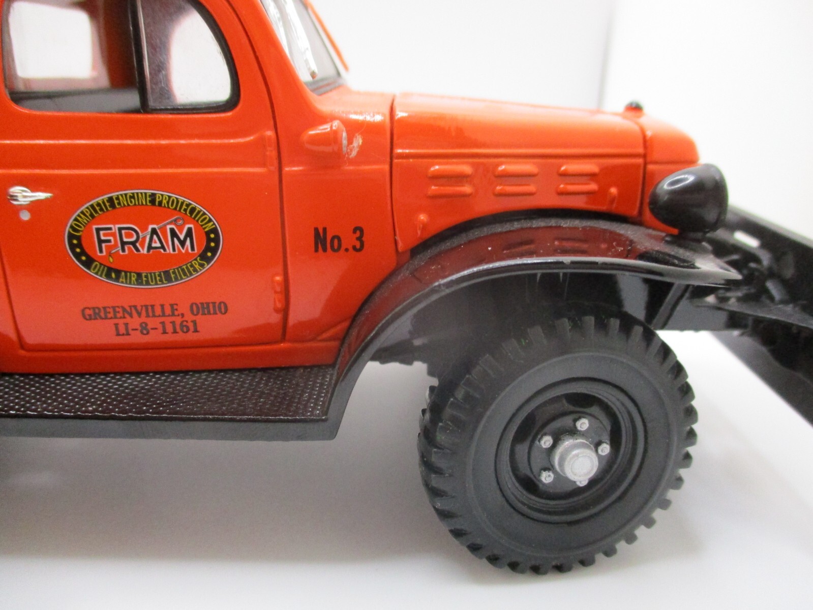 Fram Dodge Power Wagon Tow Truck No. 1 Die Cast Collectible RARE Greenville Ohio